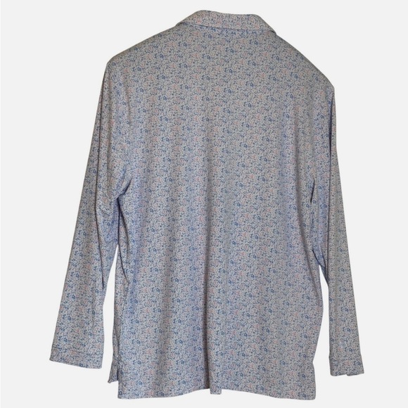 IBKUL Polo Shirt Men's Size XL UPF 50 All over Print Long Sleeve Golf Classic - Picture 4 of 6